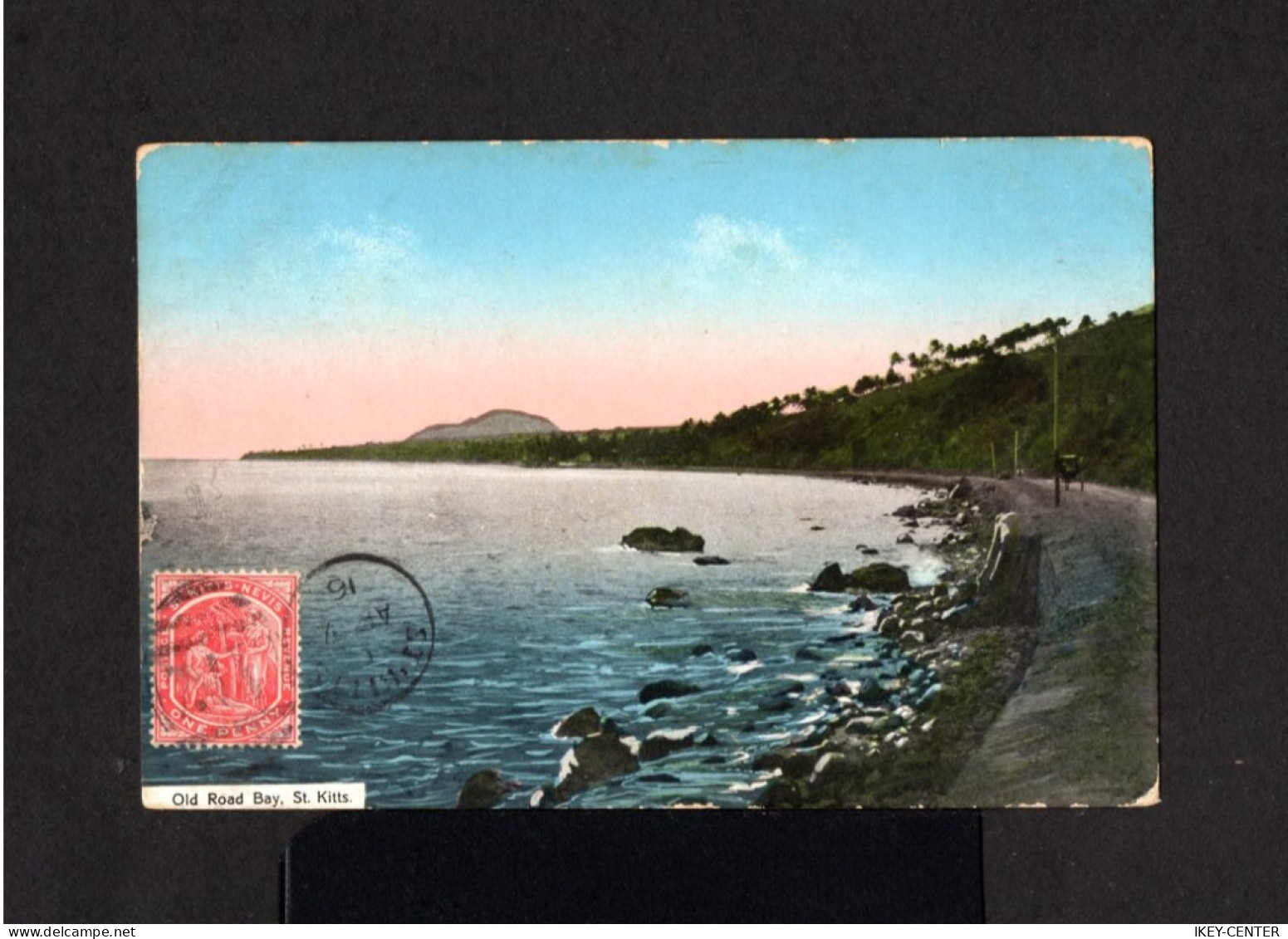 15538-ST.KITTS-NEVIS-.OLD POSTCARD ST. KITTS. 1916.WWI.Carte Postale.POSTKARTE. - San Cristóbal Y Nieves - Anguilla (...-1980)