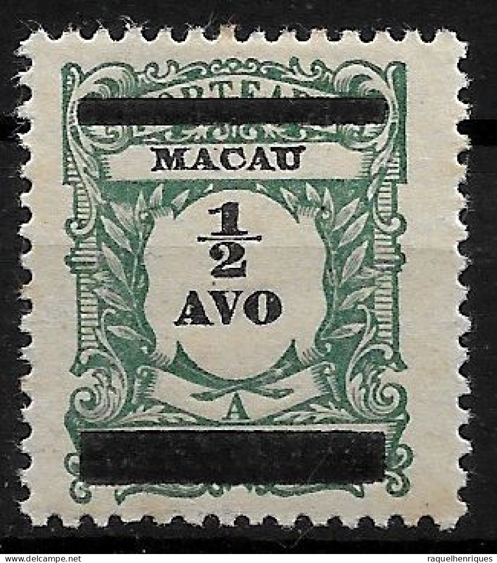 MACAU 1910 Postage Due Stamps Overprinted - ERROR INVERTED SURC. Md#141 MH (NP#70-P10-L6) - Ongebruikt