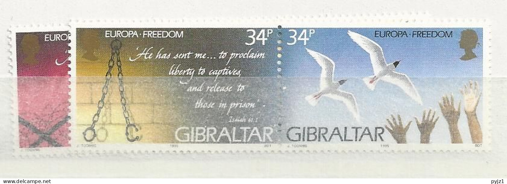 1995 MNH Gibraltar Mi 710-13  Postfris** - Gibraltar