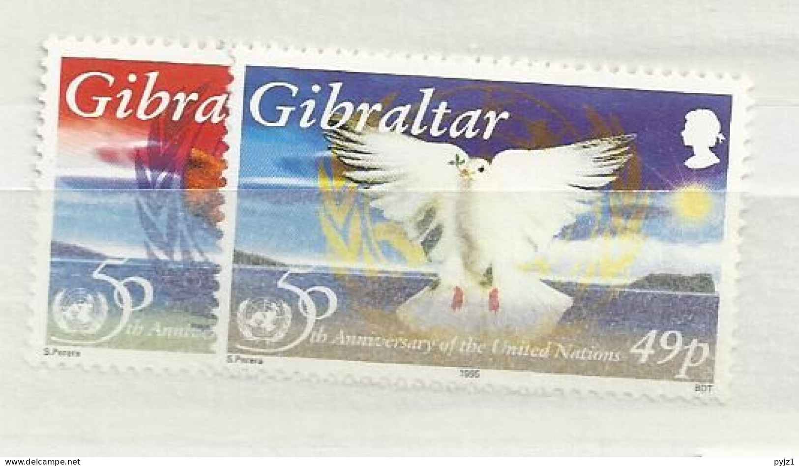 1995 MNH Gibraltar Mi 735-36 Postfris** - Gibraltar