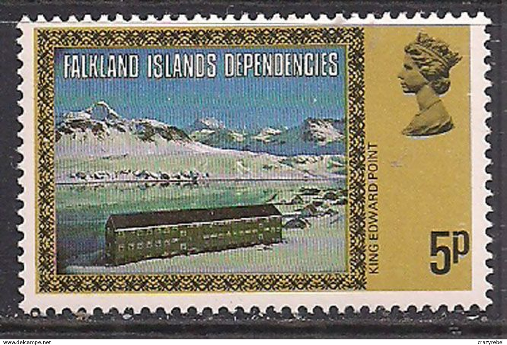 Falkland Islands Dependencis 1980 QE2 5p SG 278a MNH  ( M1401 ) - Falkland Islands