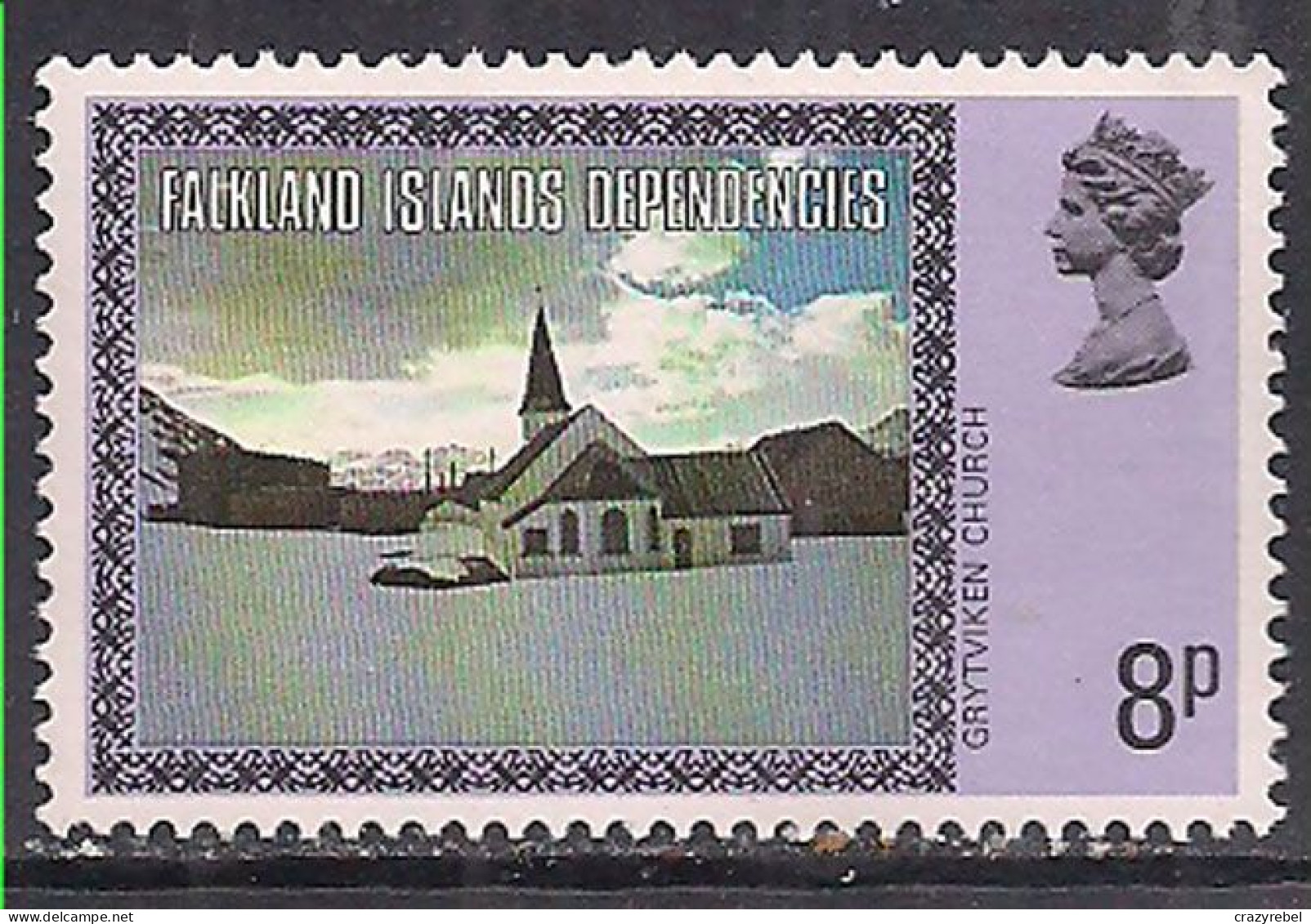 Falkland Islands Dependencis 1980 QE2 8p SG 281a MNH  ( B197 ) - Falkland Islands