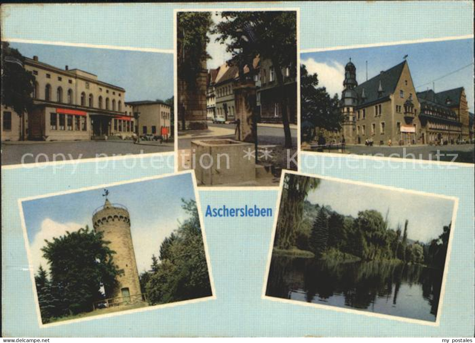 72382669 Aschersleben Turm Brunnen Gebaeude  Aschersleben - Aschersleben