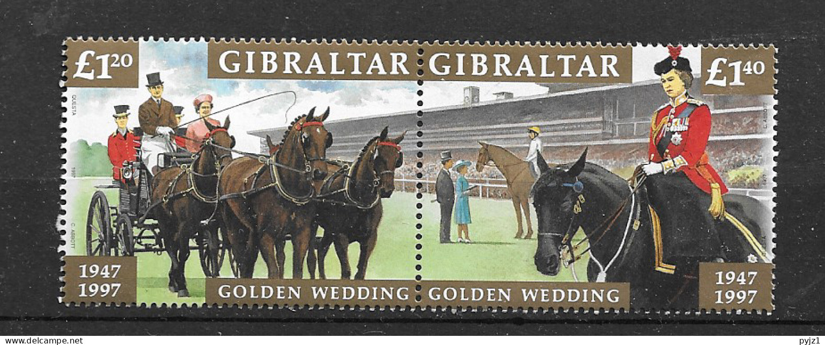 1997 MNH Gibraltar Mi 801-02 Postfris** - Gibraltar