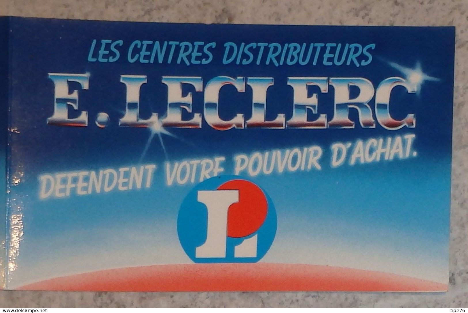 Petit Calendrier Poche 1987 Magasin Supermarché Leclerc - Petit Format : 1981-90