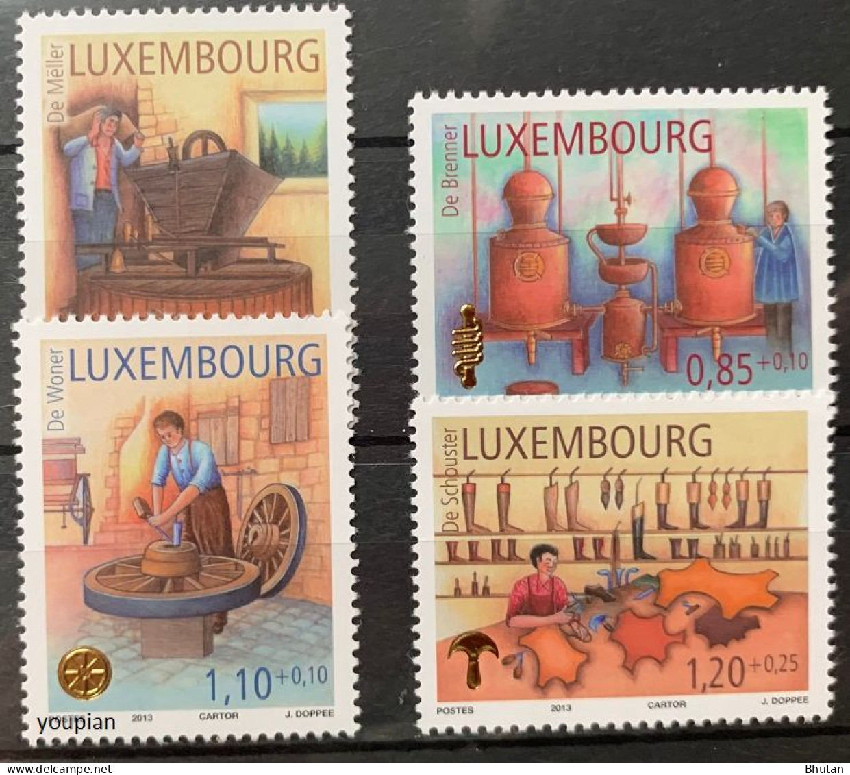 Luxembourg 2013, Handicraft Trade, MNH Unusual Stamps Set - Neufs