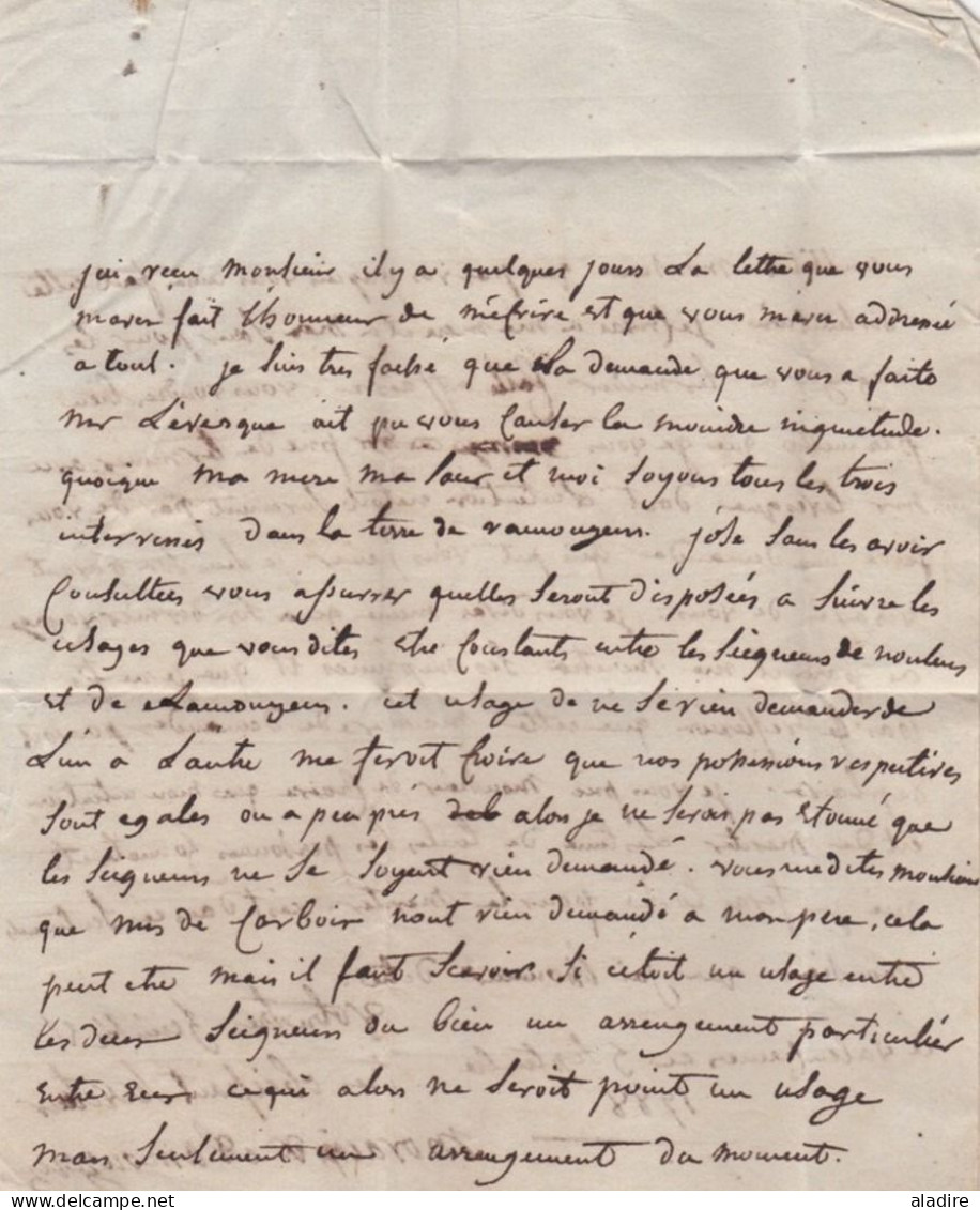 1788 - Marque De Valenciennes En Rouge Sur Lettre Vers Vic Fezensac, Gers, Armagnac - Règne De Louis XVI - 1701-1800: Precursors XVIII