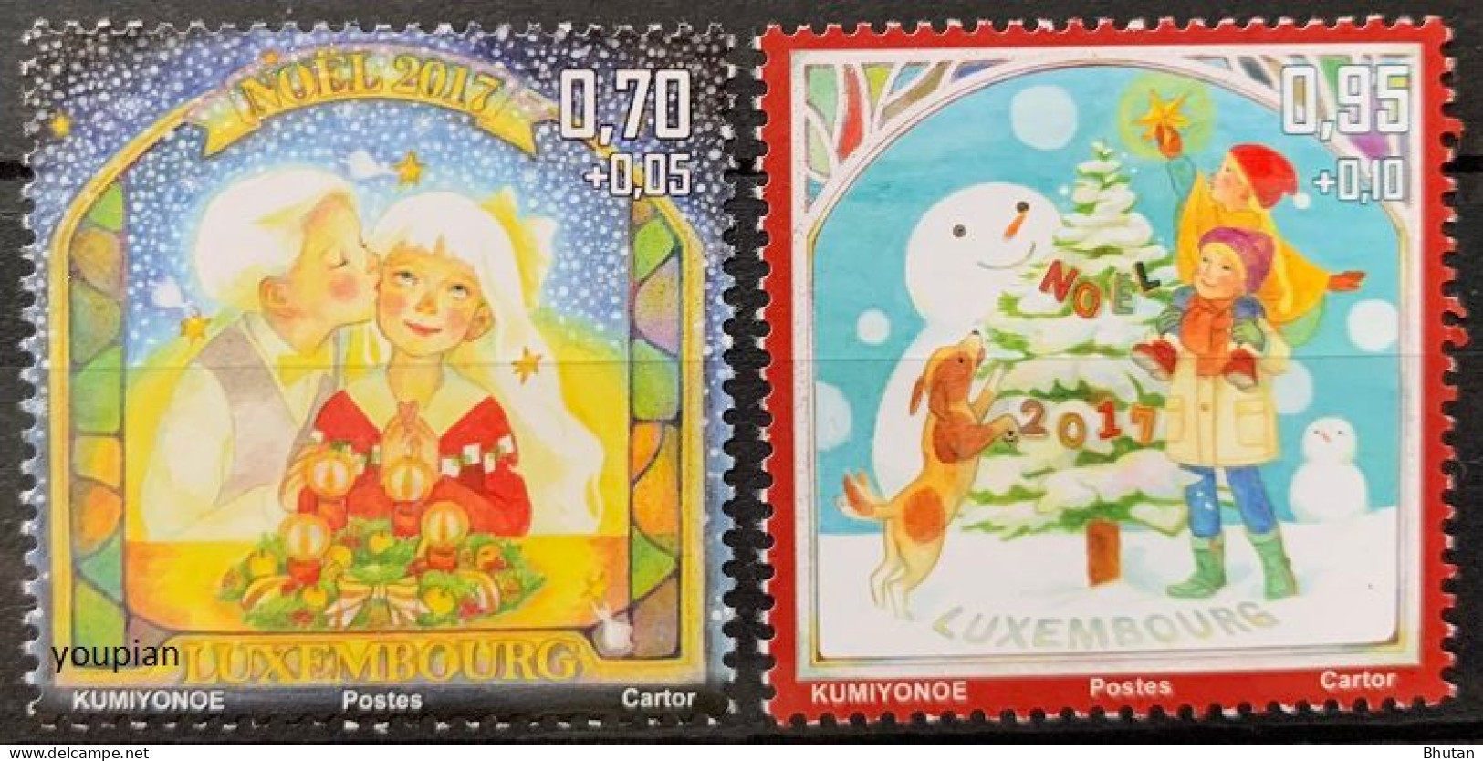 Luxembourg 2017, Christmas, MNH Unusual Stamps Set - Ungebraucht
