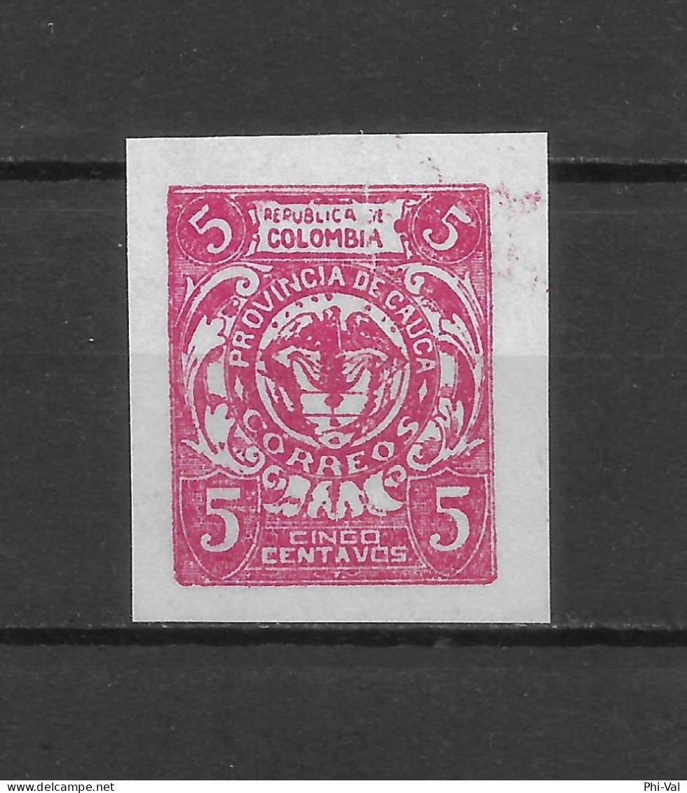 (LOT353) Colombia States - Cauca Bogus Stamp. 1905 5c. XF MNH - Colombia