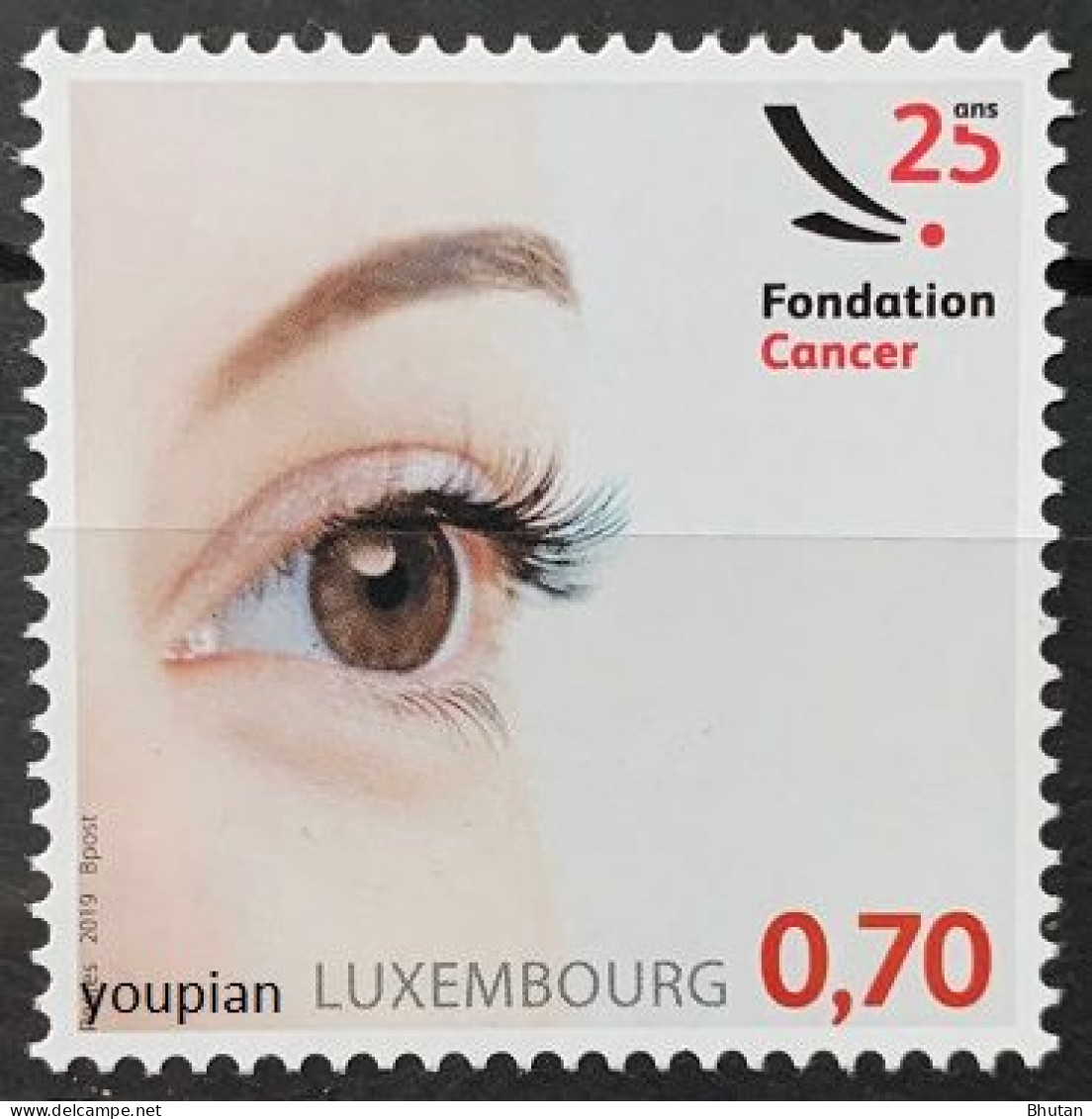 Luxembourg 2019, 25th Anniversary Of Cancer Foundation, MNH Single Stamp - Neufs