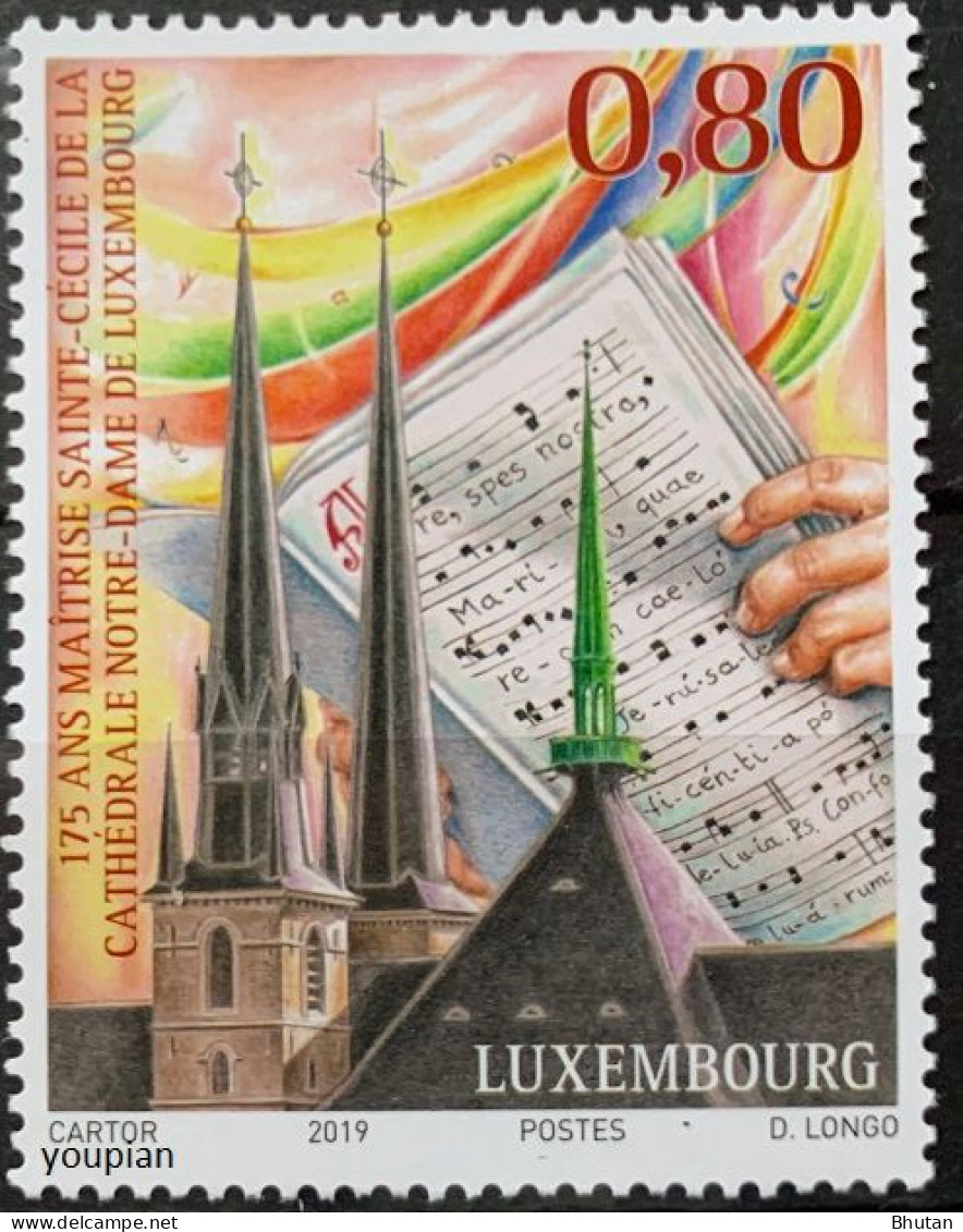 Luxembourg 2019, 175th Anniversary Of Notre-Dame Church In Luxembourg, MNH Single Stamp - Nuevos