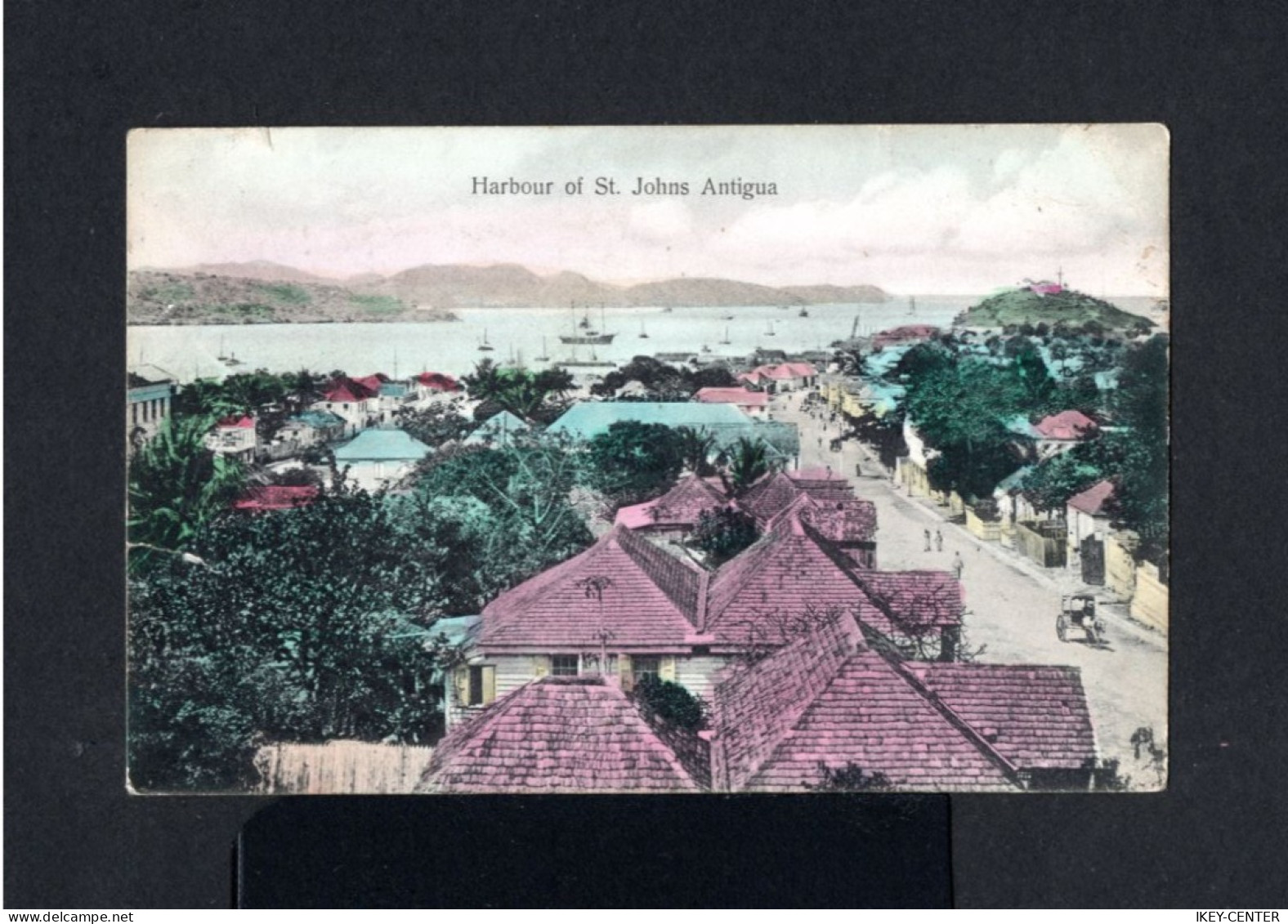 16643-ANTIGUA-.OLD POSTCARD ST.JOHN'S To MANCHESTER (england) 1910.Carte Postale.POSTKARTE.British ANTIGUA. - 1858-1960 Colonia Británica
