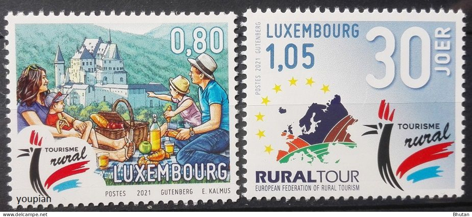 Luxembourg 2021, Rural Tourism, MNH Stamps Set - Unused Stamps