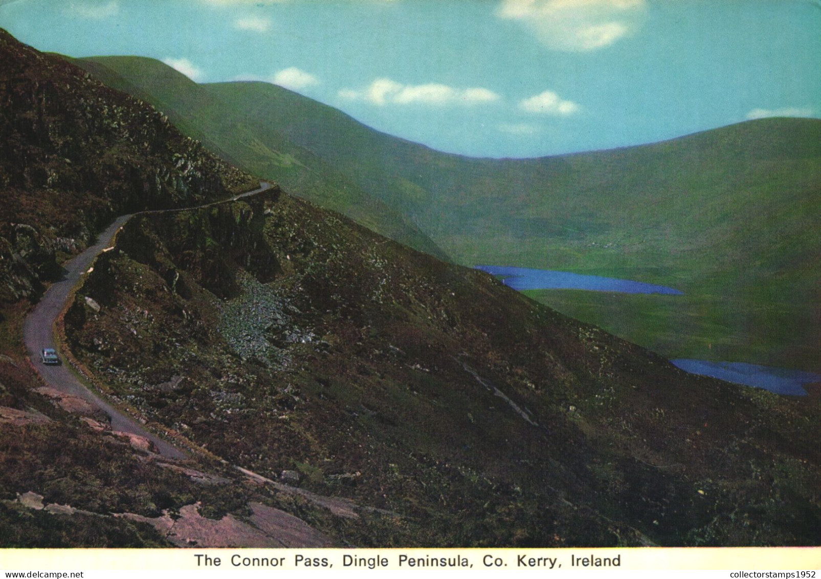 DINGLE PENINSULA, KERRY, CONNOR PASS, CAR, IRELAND, POSTCARD - Kerry