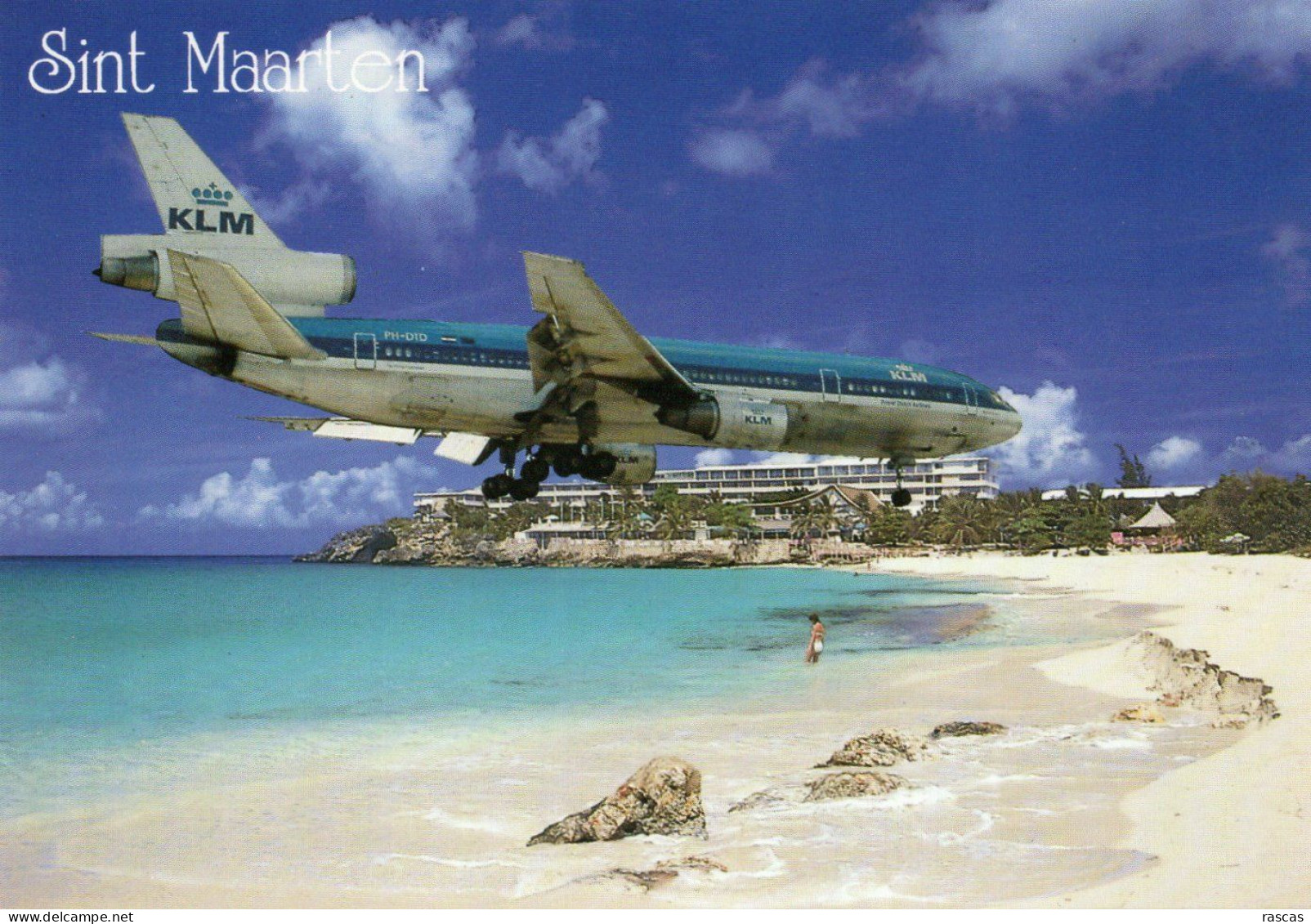 CPM - R - ANTILLES NEERLANDAISES - WEST INDIES - SAINT MARTIN - ST MAARTEN - ATTERRISSAGE DU VOL KLM A JULIANA AIRPORT - Sint-Marteen