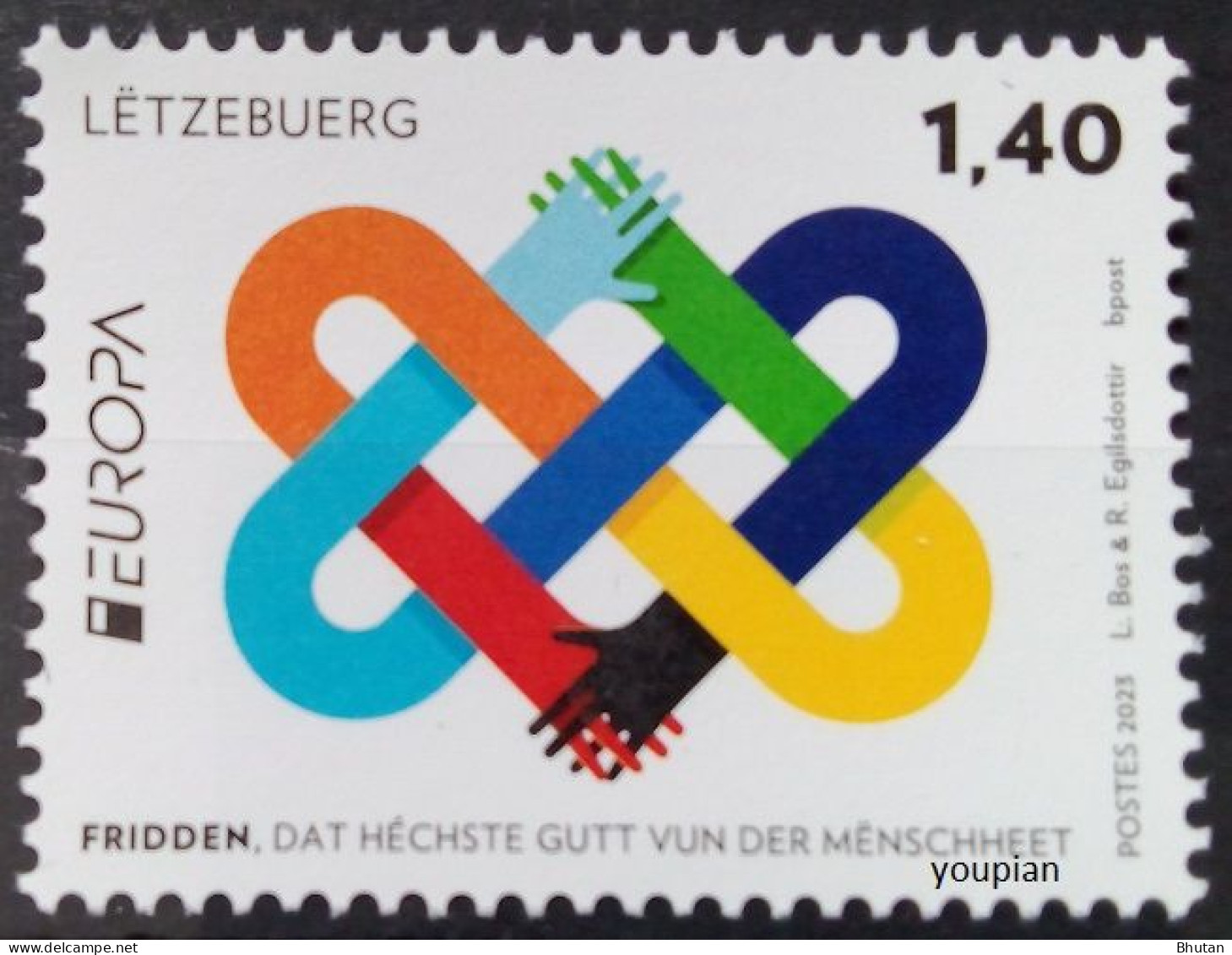 Luxembourg 2023, Europa - Peace, MNH Single Stamp - Nuovi