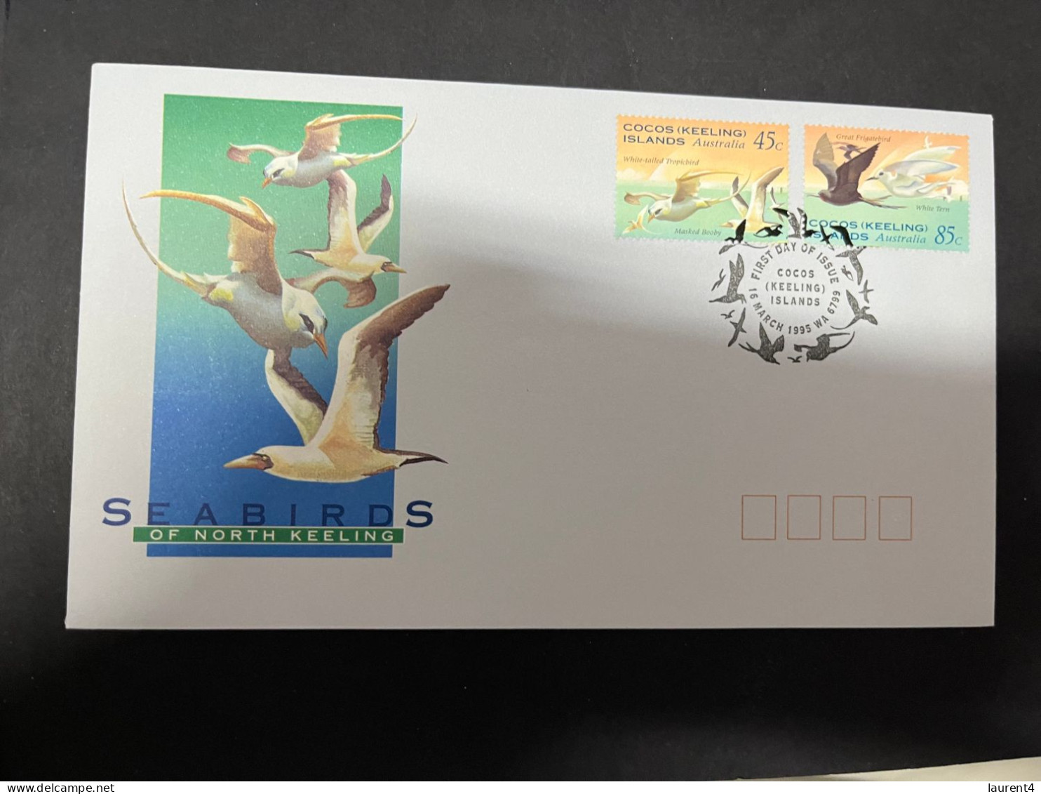 14-2-2024 (4 X 14) Australia Cocos (Keeling) Islands FDC 1995 - Sea Birds / Oiseaux De Mer - Islas Cocos (Keeling)