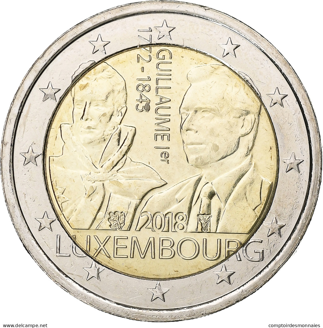 Luxembourg, 2 Euro, 2018, Bimétallique, SPL+, KM:New - Luxemburgo