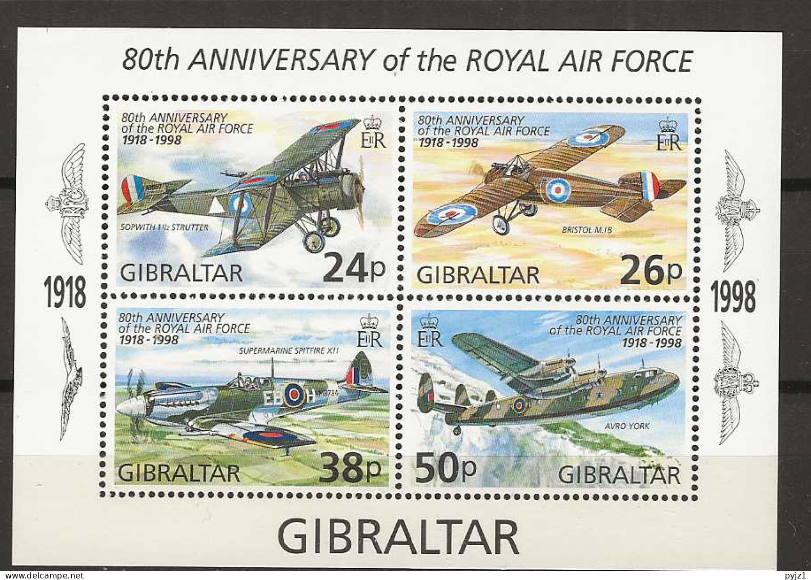 1998 MNH Gibraltar Mi Block 33 Postfris** - Gibraltar