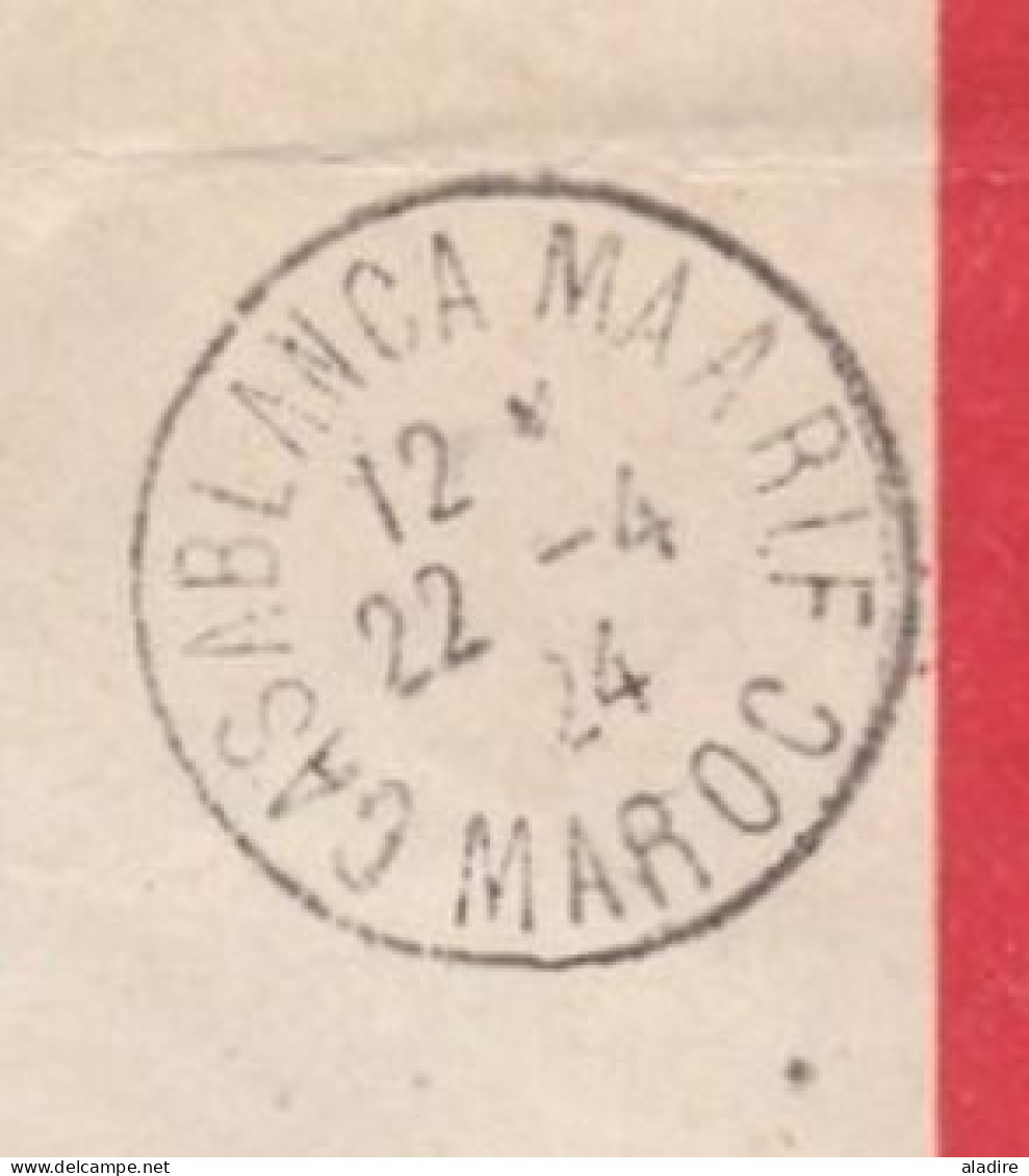 1924 - Enveloppe Par Avion Précurseur Lignes Aériennes Latécoère De Casablanca Maarif Vers Saint Etienne, France - Luchtpost