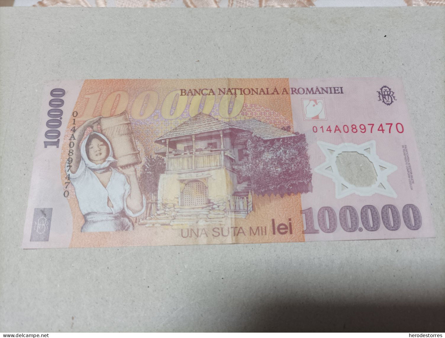 Billete De Rumania De 100000 Lei, Año 2001, Serie A - Roumanie