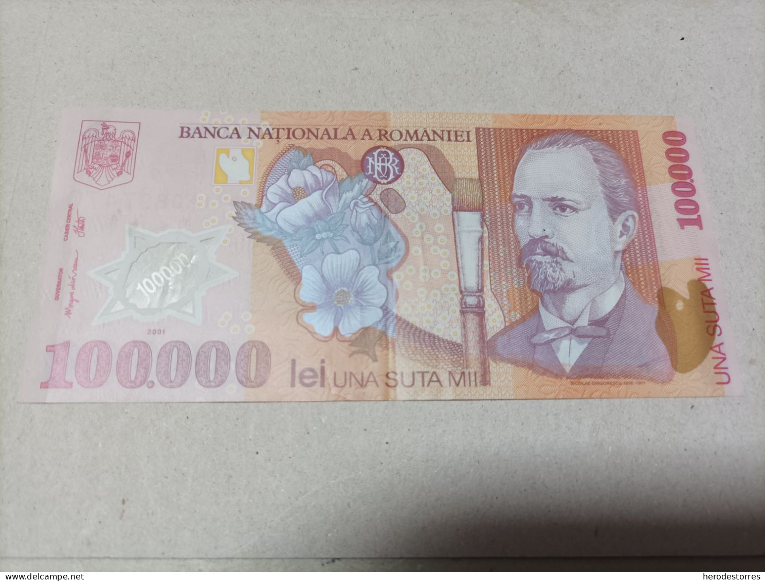 Billete De Rumania De 100000 Lei, Año 2001, Serie A - Roumanie