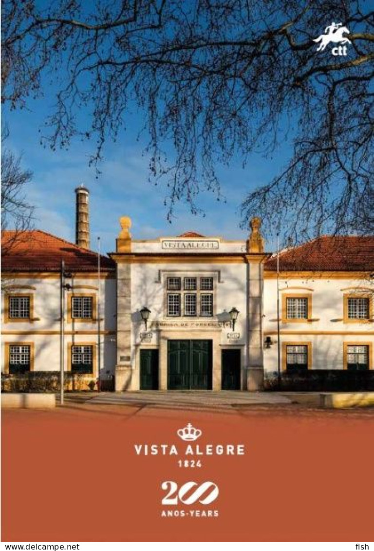 Portugal & PGSB 200 Anos Da  Vista Alegre, Porcelana, Cristal E  Vidro 2024 (768889) - Postzegelboekjes