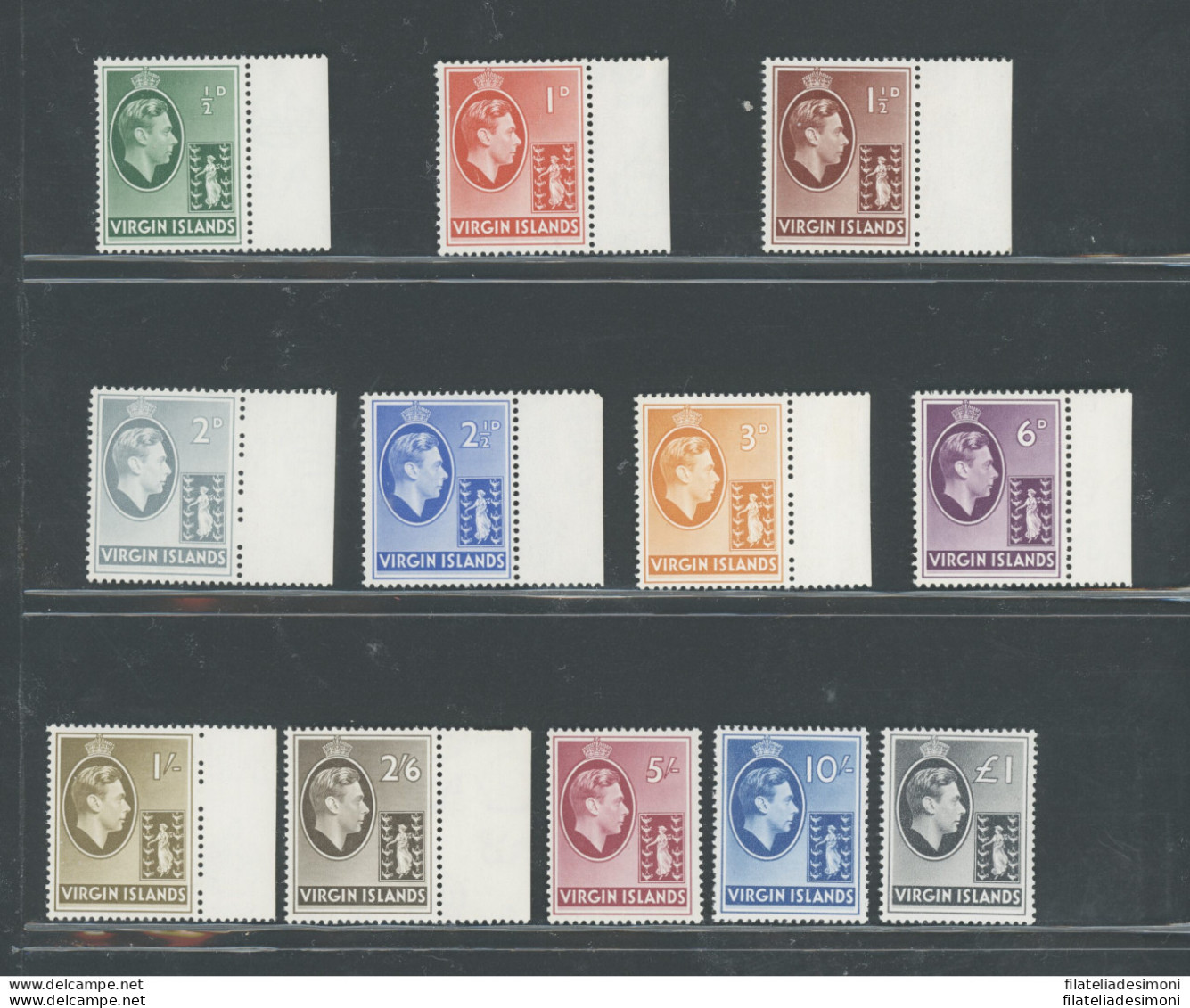 1938-47 British Virgin Islands - Stanley Gibbons N. 110/121 - Serie Di 12 Valori - MNH** - Otros & Sin Clasificación