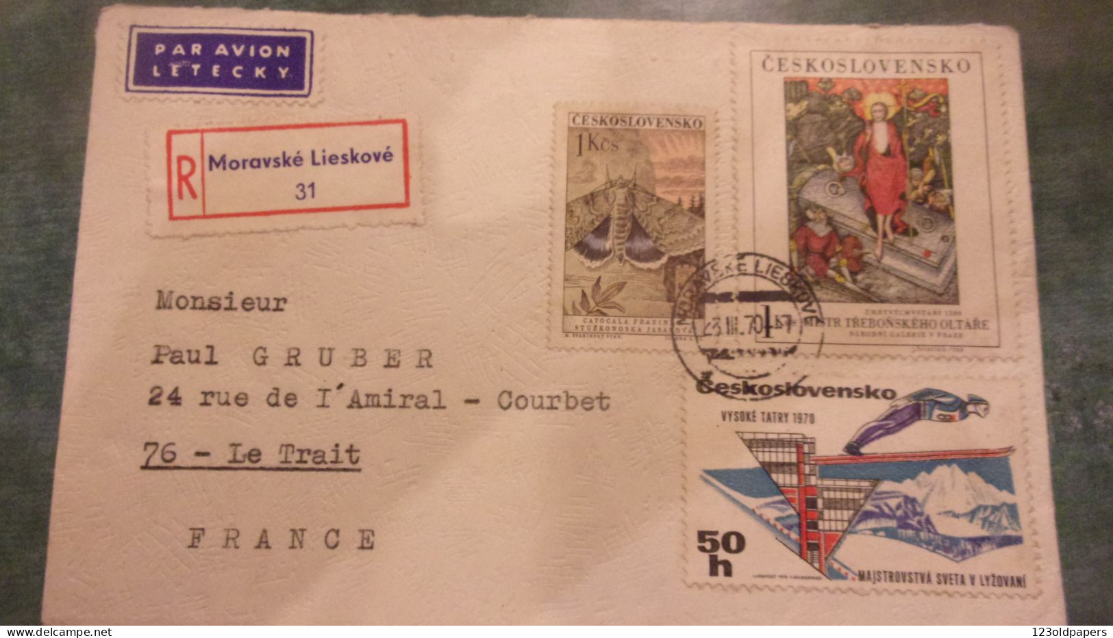 SLOWAKEI  Slovakia - Moravske Lieskove  LETECKY  STAMPS CESKOSLOVENSKO 1970 - Altri & Non Classificati