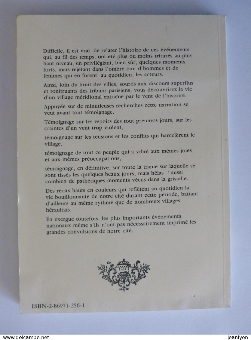 POUSSAN LANGUEDOC (34 Hérault) Histoire Village - Révolution / Empire - JM NEGRI - Editions LACOUR Nimes - Régionalisme - Languedoc-Roussillon