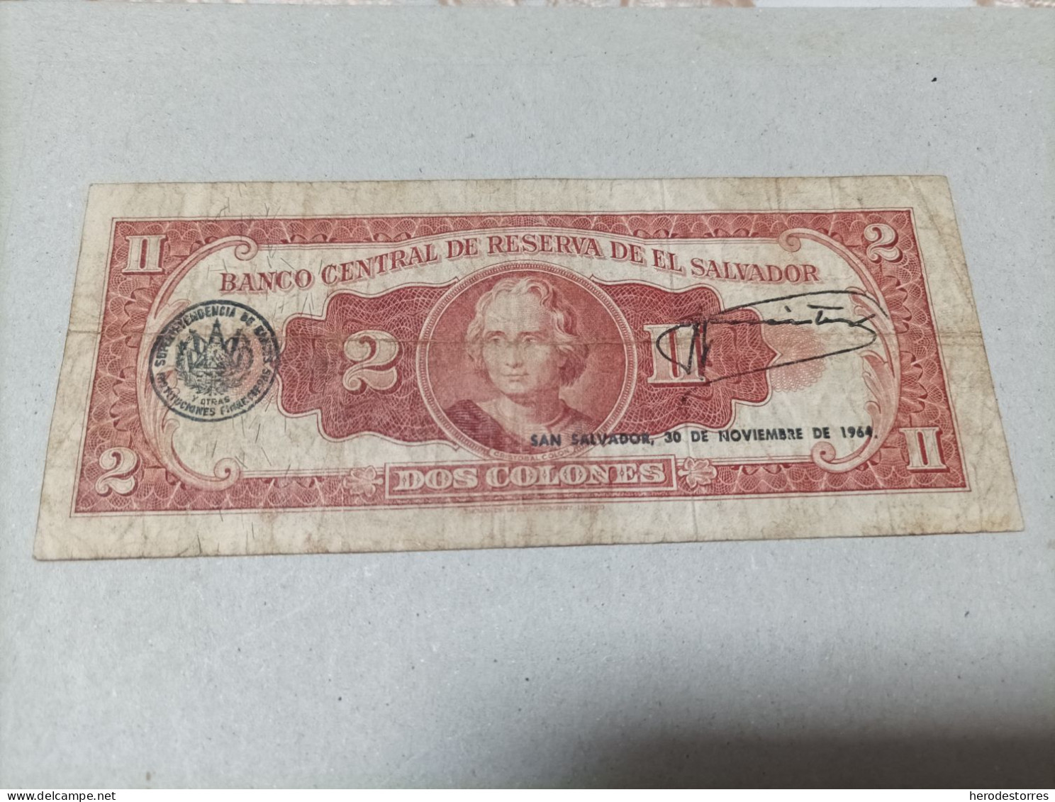 Billete De El Salvador De 2 Colones, Año 1962 - El Salvador