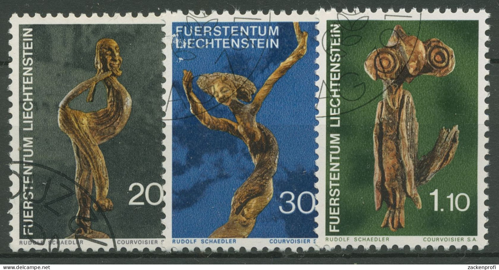 Liechtenstein 1972 Wurzelschnitzereien 567/69 Gestempelt - Oblitérés