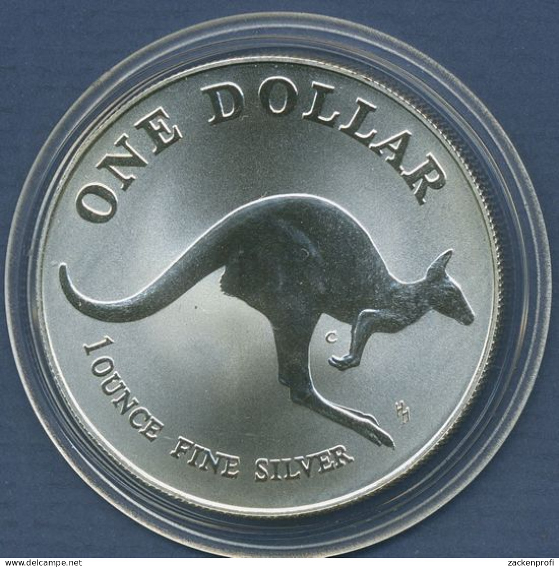 Australien Känguruh 1 Dollar 1993, 1 Unze Feinsilber, St In Kapsel (m6372) - Silver Bullions