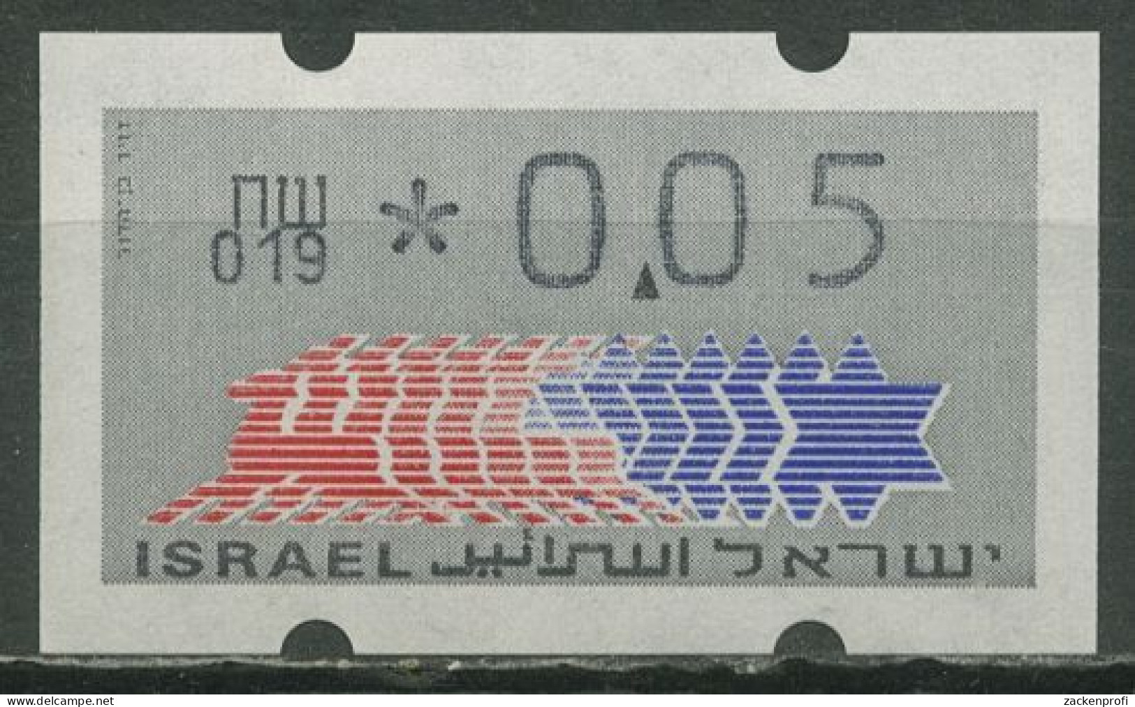Israel ATM 1990 Hirsch Automat 019 Einzelwert ATM 3.1.19 Postfrisch - Frankeervignetten (Frama)