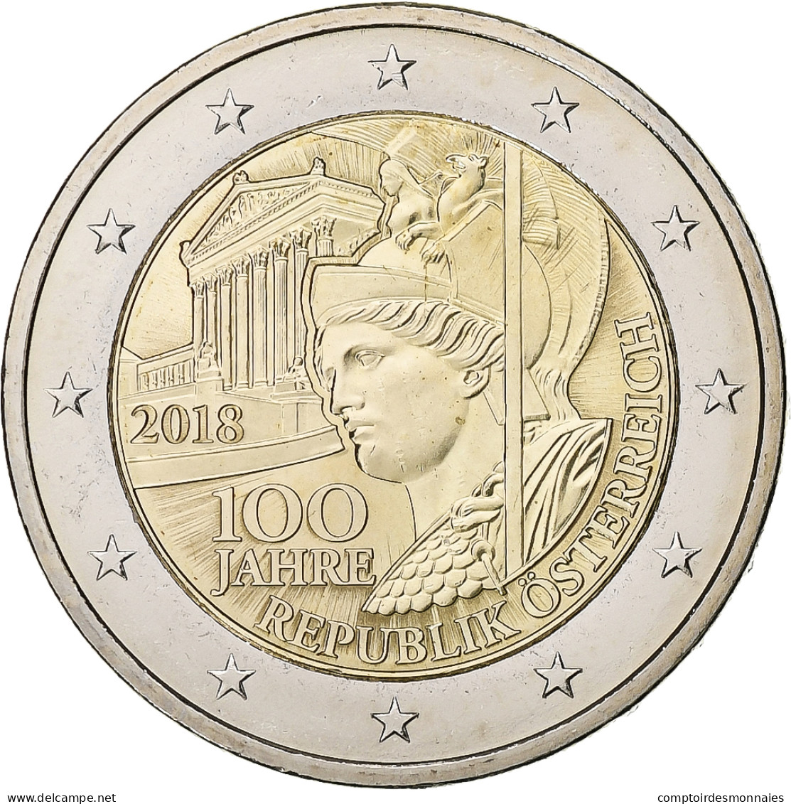 Autriche, 2 Euro, 2018, Bimétallique, SPL+, KM:New - Oesterreich