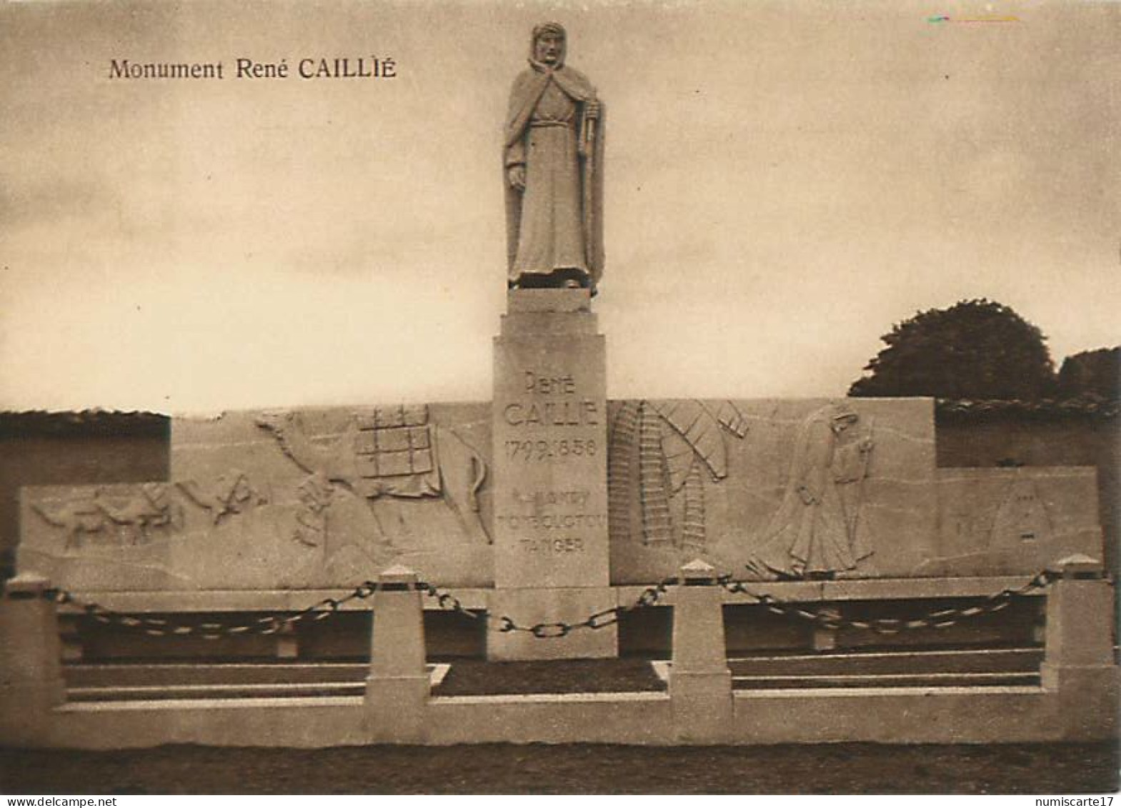 Cpsm MAUZE SUR LE MIGNON 79 Monument René CAILLIE - Mauze Sur Le Mignon