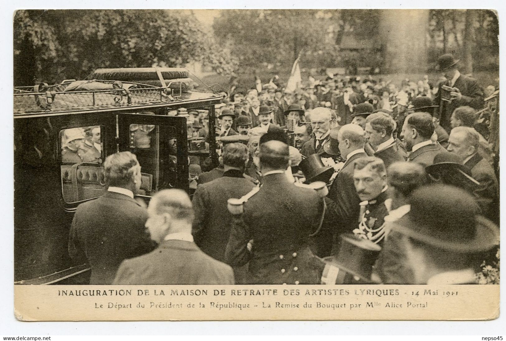 Inauguration Maison De Retraite Des Artiste Lyriques.1911.château De Ris-Orangis.Fondation Dranem.Armand Fallières. - Inaugurations