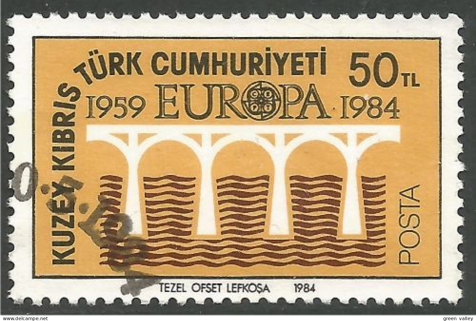 EU84-59c EUROPA CEPT 1984 Chypre Cyprus Pont Bridge Brücke Puente Brug Ponte - Gebraucht