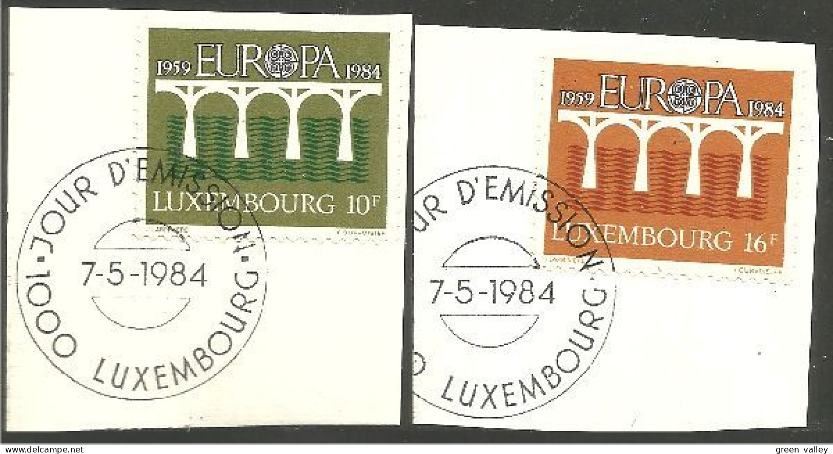 EU84-43c EUROPA CEPT 1984 Luxembourg Pont Bridge Brücke Puente Brug Ponte FD PJ - Used Stamps