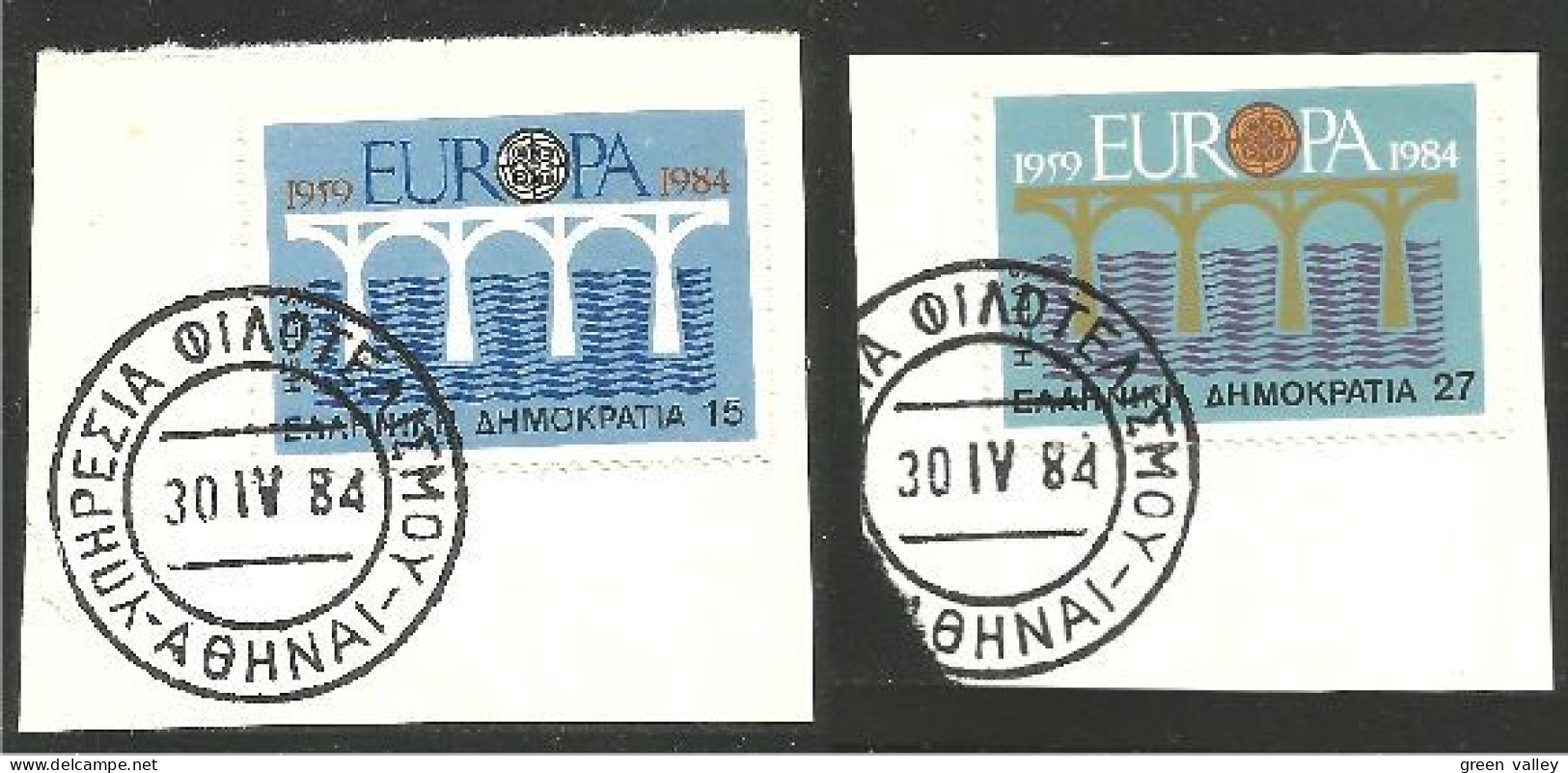 EU84-37b EUROPA CEPT 1984 Greece Pont Bridge Brücke Puente Brug Ponte FD PJ - Used Stamps