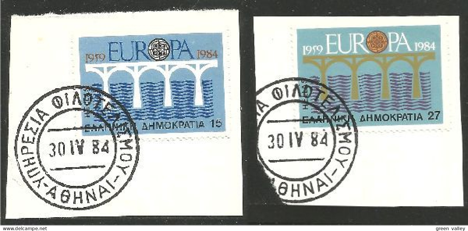 EU84-37b EUROPA CEPT 1984 Greece Pont Bridge Brücke Puente Brug Ponte FD PJ - Oblitérés