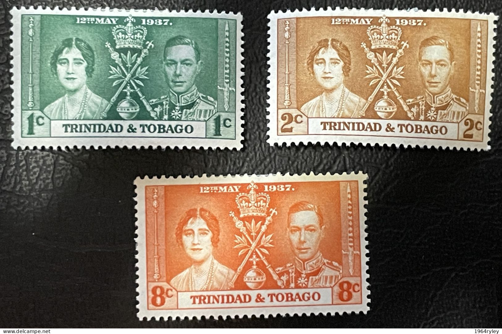 TRINIDAD  - MH*  - 1937   -  # 243/245 - Trinidad Y Tobago