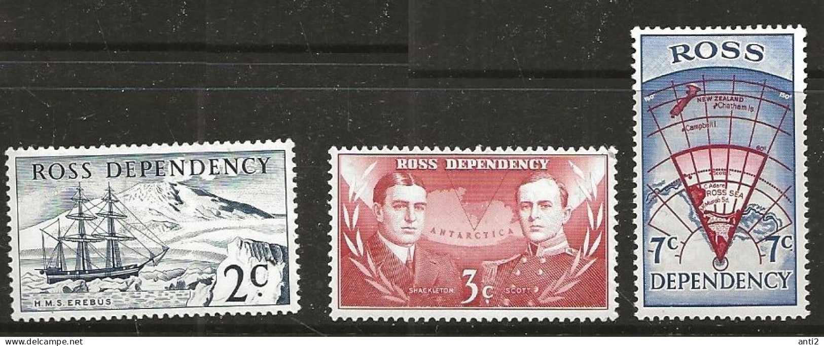 Scott Dependency 1959 Scott Branch In Antarctica, Country Motifs. Mi 1-3  MNH(**) - Ongebruikt