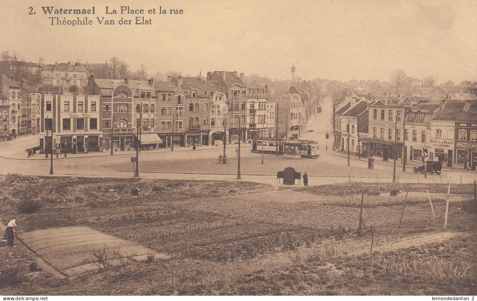 Watermael - La Place Et La Rue Théophile Van Der Elst - Tramway - Watermaal-Bosvoorde - Watermael-Boitsfort