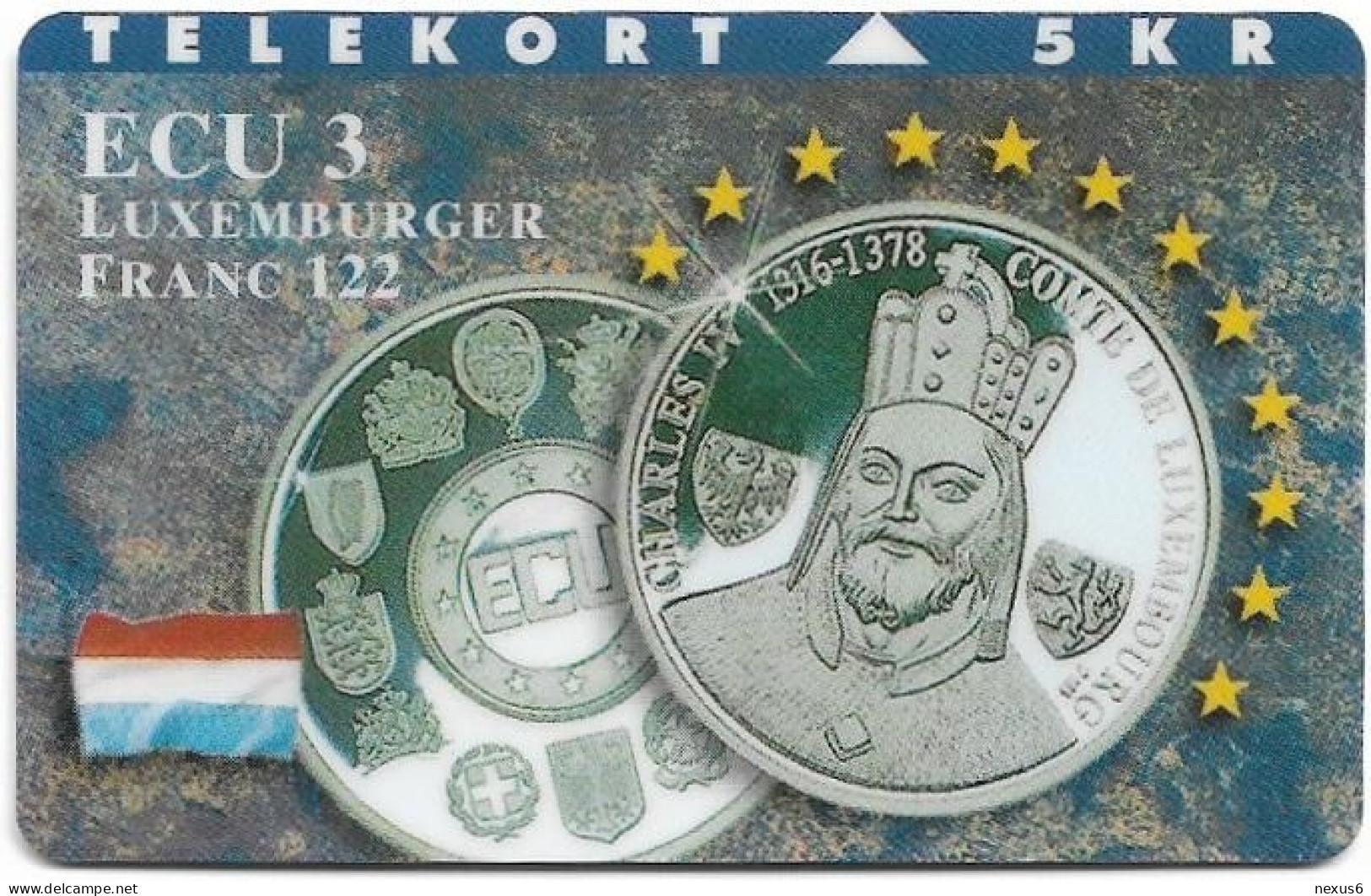 Denmark - TS - Ecu - Luxemburg - TDTP039B - 02.1995, 2.200ex, Used - Dänemark