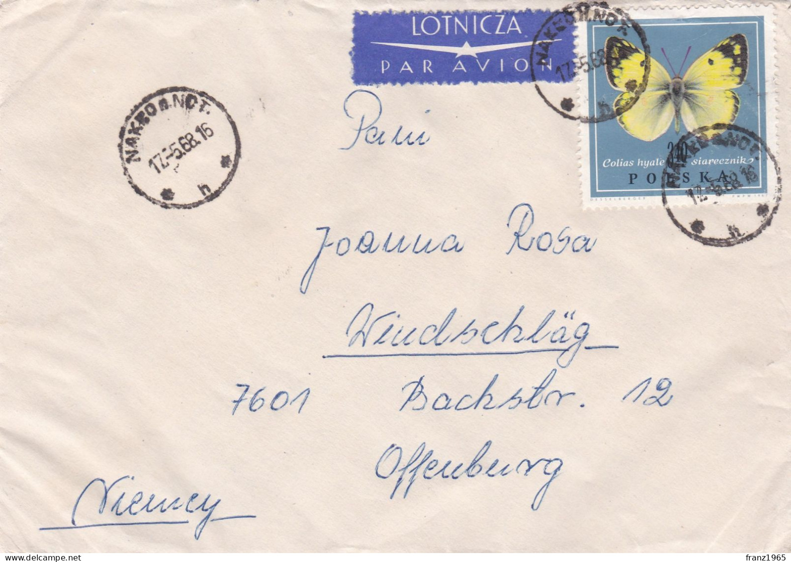 From Poland To Germany - 1968 - Cartas & Documentos