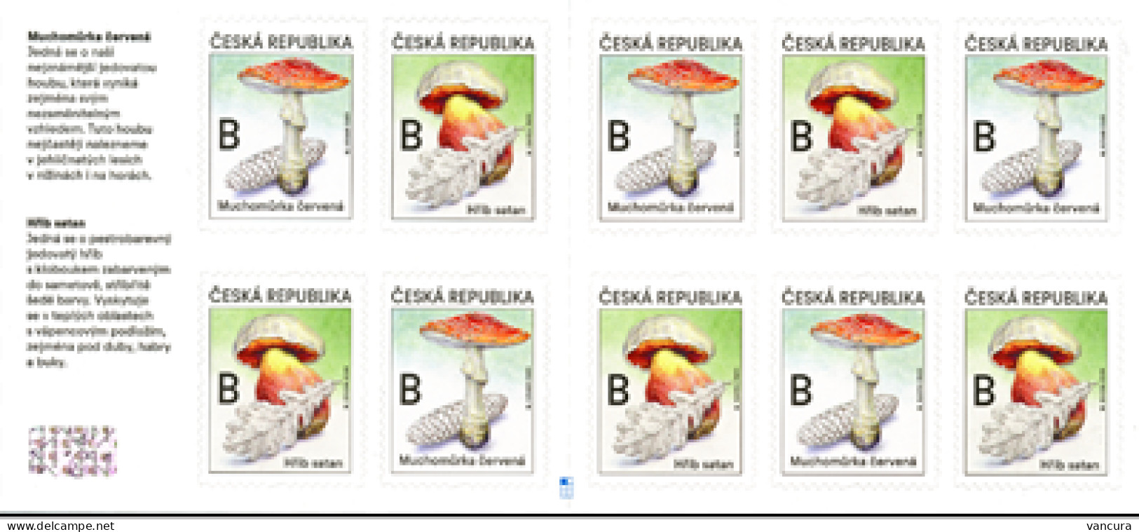 Booklet 1071 - 2 Czech Republic Poisoneous Mushrooms 2020 - Neufs