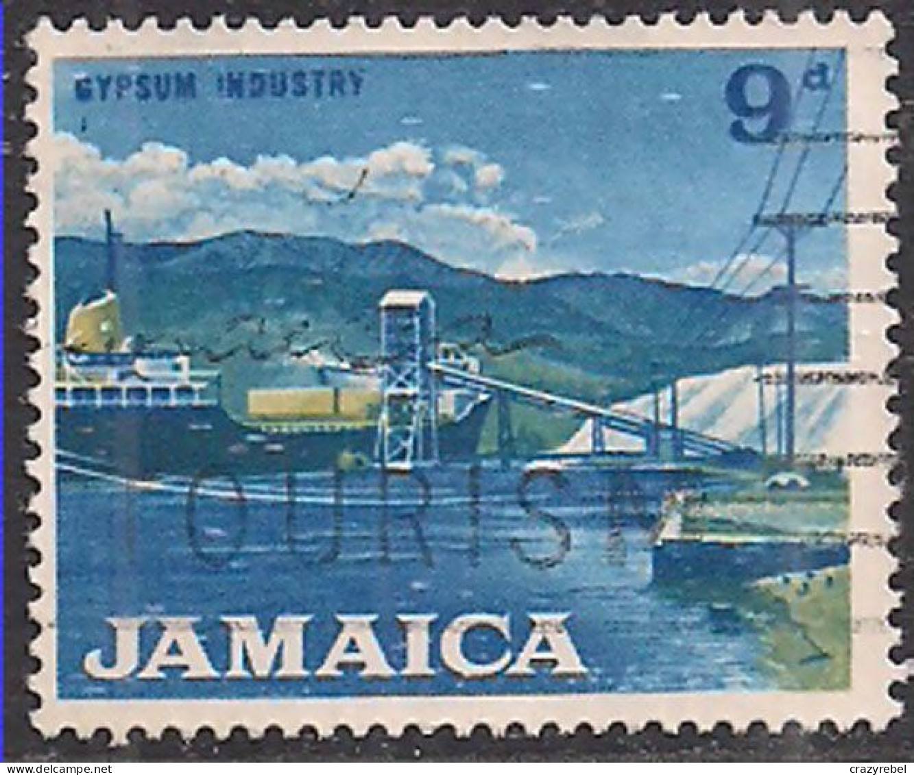 Jamaica 1964-68 QE2 9d Industry Used SG 225 ( M140 ) - Jamaica (1962-...)