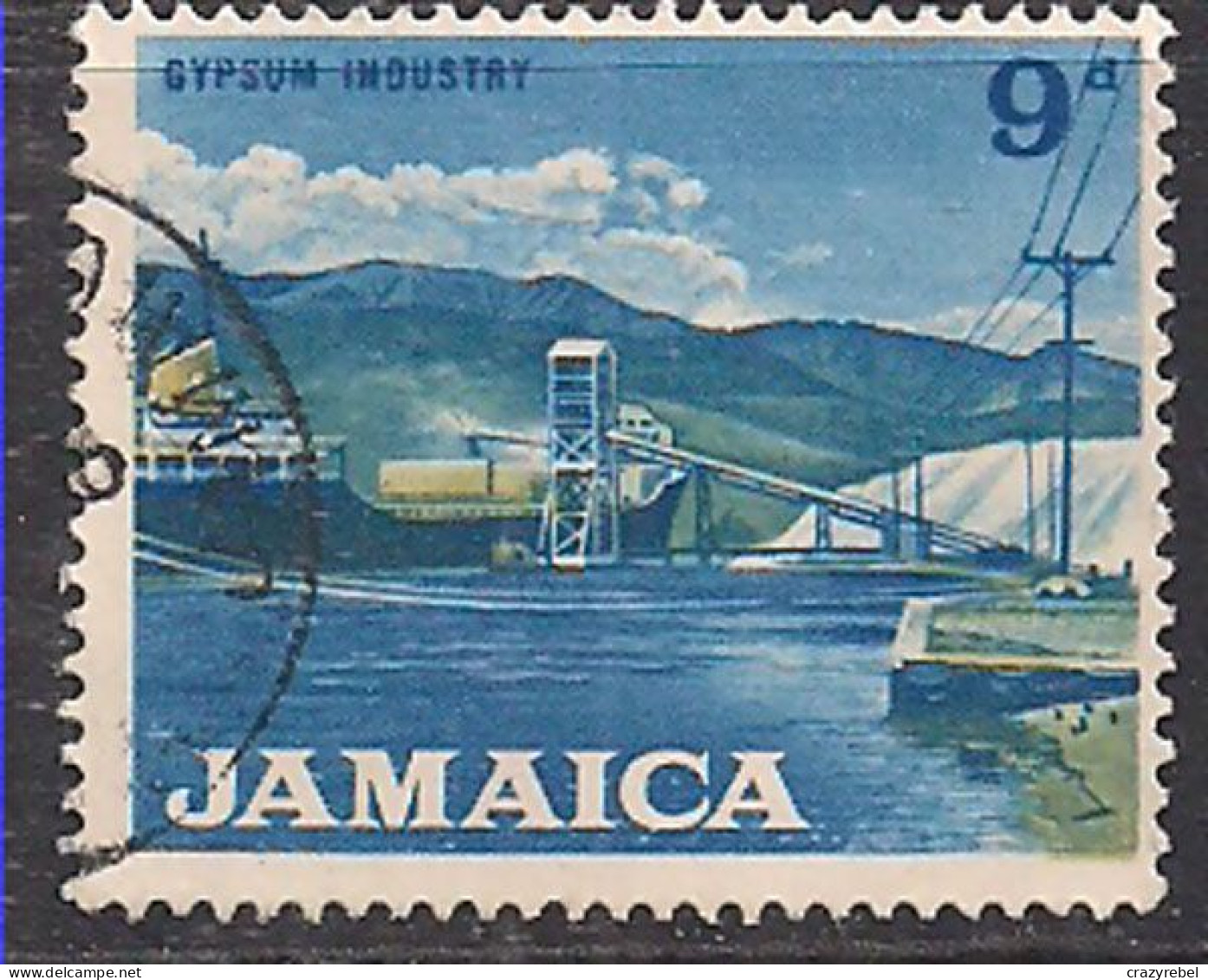 Jamaica 1964-68 QE2 9d Industry Used SG 225 ( M563 ) - Jamaica (1962-...)