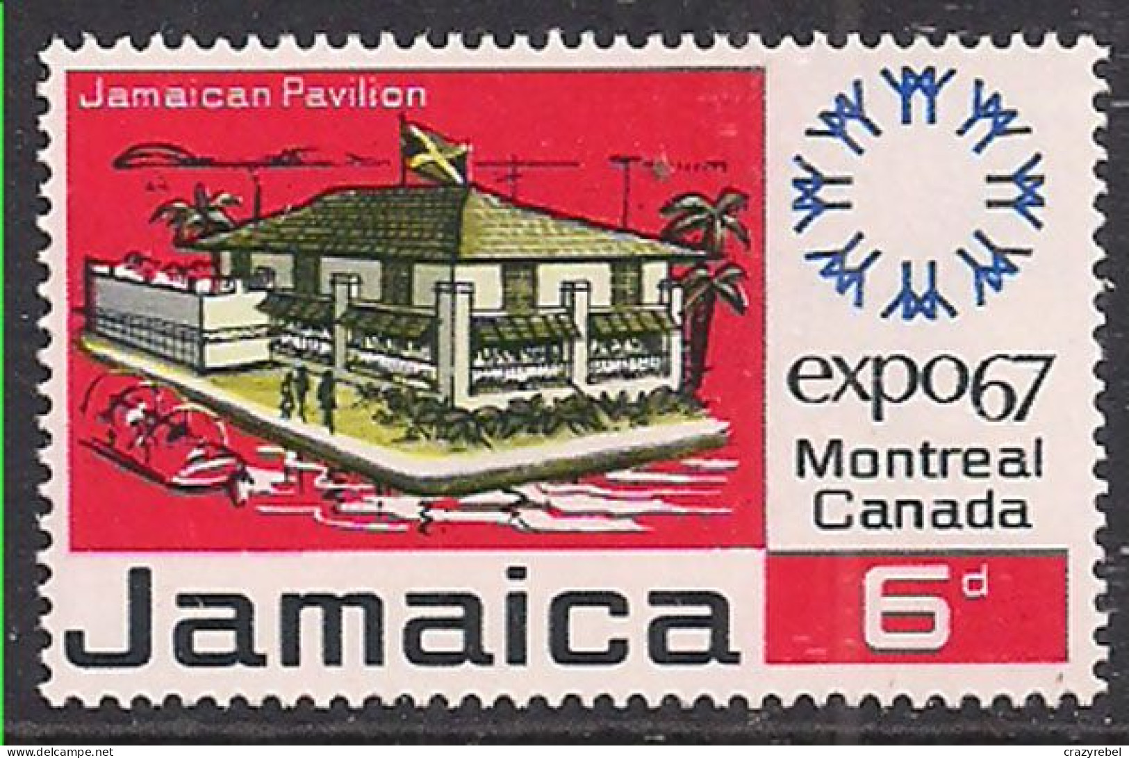 Jamaica 1967 QE2 6d Expo '67 SG 260 MNH ( K621 ) - Jamaica (1962-...)